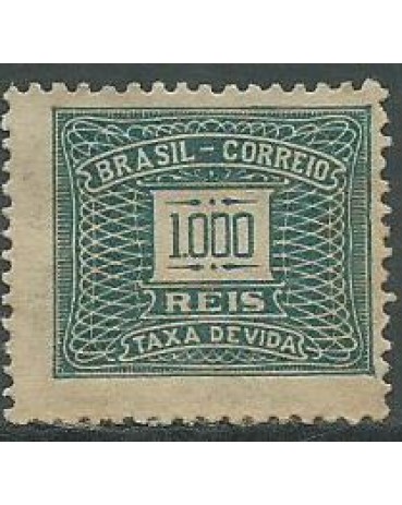 TX-64 TAXA DEVIDA CIFRA 1000 RÉIS VERDE 11.713 NOVO COM GOMA